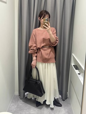 「アイテム（スカート）」を使った、エリンギさん（レディース・153cm・30代）の秋コーディネート