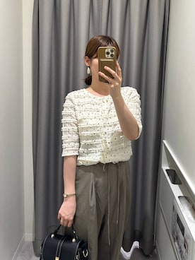 「アイテム（スラックス）」を使った、エリンギさん（レディース・153cm・30代）の夏コーディネート