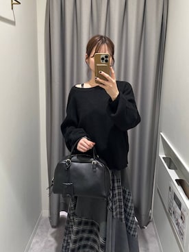 「mysty woman（ミスティウーマン）の切り替えチェックキャミワンピース　583340（ワンピース）」を使った、エリンギさん（レディース・153cm）の秋コーディネート