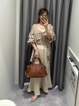 「アイテム（ボストンバッグ）」を使った、エリンギさん（レディース・153cm・30代）の夏コーディネート