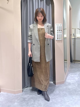 「アイテム（ワンピース/ドレス）」を使った、エリンギさん（レディース・153cm・30代）の秋コーディネート