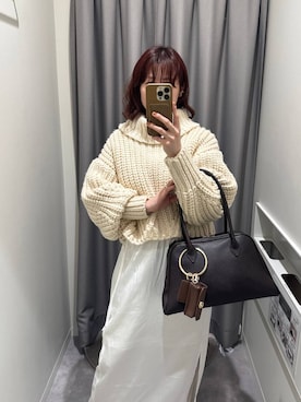 「アイテム（トートバッグ）」を使った、エリンギさん（レディース・153cm・30代）の冬コーディネート