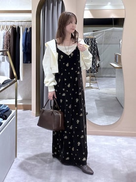 「mysty woman（ミスティウーマン）のアイテム（バッグ）」を使った、エリンギさん（レディース・153cm）の秋コーディネート