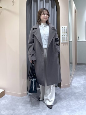 「アイテム（チェスターコート）」を使った、エリンギさん（レディース・153cm・30代）の秋コーディネート