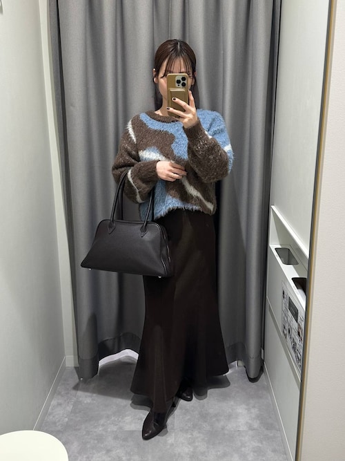 【WEB限定】ニュアンスラインジャガードニットプルオーバー 494923