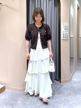 「アイテム（カーディガン/ボレロ）」を使った、エリンギさん（レディース・153cm・30代）の夏コーディネート