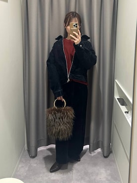 「アイテム（デニムジャケット）」を使った、エリンギさん（レディース・153cm・30代）の秋コーディネート