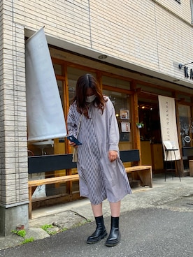 シャツワンピースを使った 鎌倉 の人気ファッションコーディネート Wear