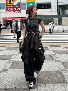 「PBLIM（ページボーイリム）のアイテム」を使った、Hinechiさん（レディース・160cm）の秋コーディネート