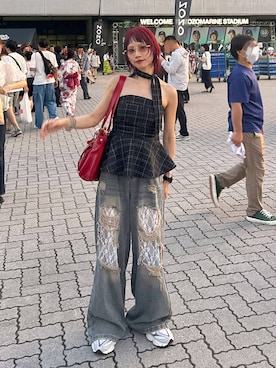 「FOREVER 21（フォーエバー トゥエンティーワン）のアイテム」を使った、Hinechiさん（レディース・160cm）の夏コーディネート