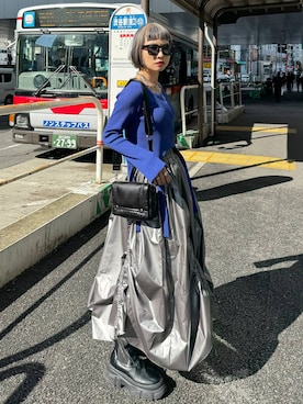 「PAGEBOY（ページボーイ）のアイテム（バッグ）」を使った、Hinechiさん（レディース・158cm）の秋コーディネート