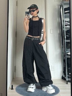 「Midnight Move（ミッドナイトムーブ）のアイテム」を使った、Hinechiさん（レディース・160cm）の夏コーディネート