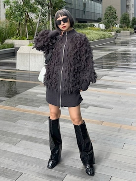 「PAGEBOY（ページボーイ）のアイテム（その他パンツ）」を使った、Hinechiさん（レディース・158cm）の秋コーディネート