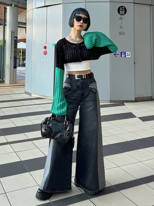 PAGEBOY 本部Hinechiさんのニット/セーター「2WAYショートボレロ(PAGEBOY|ページボーイ)」を使ったコーディネート