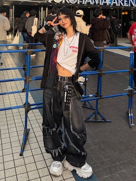 「PBLIM（ページボーイリム）のアイテム」を使った、Hinechiさん（レディース・160cm）の冬コーディネート