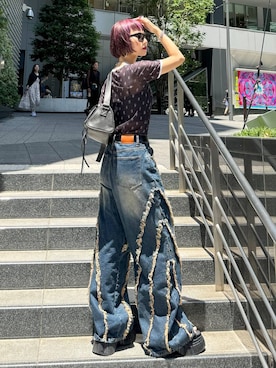 「PAGEBOY（ページボーイ）のアイテム」を使った、Hinechiさん（レディース・158cm）の夏コーディネート
