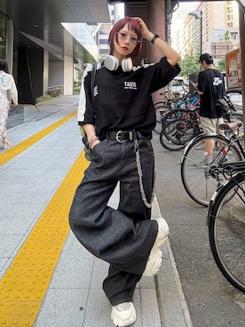 「PAGEBOY（ページボーイ）のアイテム」を使った、Hinechiさん（レディース・160cm）の夏コーディネート