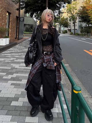 「PAGEBOY(ページボーイ)のカップツキFITキャミ(キャミソール)」を使った、Hinechiさん(レディース・160cm)の秋コーディネート
