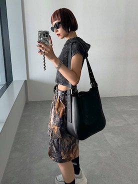 「eL（エル）のアイテム」を使った、Hinechiさん（レディース・160cm）の夏コーディネート