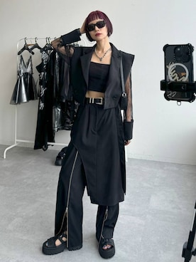 EDGY MODE】ソデレースショートジャケットを使った人気ファッション