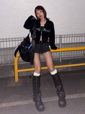 「アイテム（レッグウェア）」を使った、Hinechiさん（レディース・160cm）の秋コーディネート