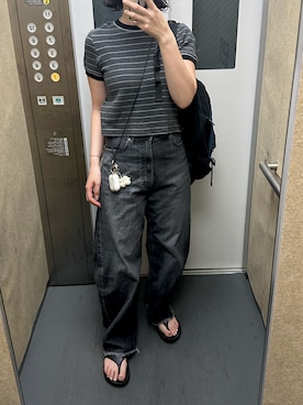 「OOFOS（ウーフォス）のアイテム」を使った、ハセヲさん（骨格ウェーブ・レディース・159cm）の夏コーディネート