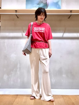 「KBF（ケイビーエフ）のアイテム（パンツ）」を使った、ｶﾅｺさん（レディース・162cm）の夏コーディネート