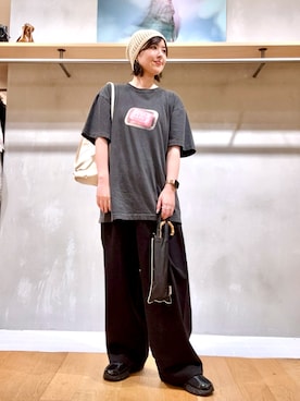 「KBF（ケイビーエフ）のアイテム（帽子）」を使った、ｶﾅｺさん（レディース・162cm）の夏コーディネート