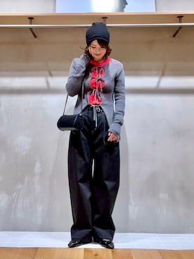 「KBF（ケイビーエフ）のアイテム（帽子）」を使った、ｶﾅｺさん（レディース・162cm）の秋コーディネート