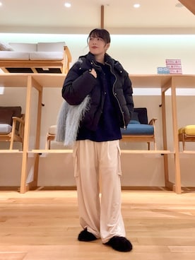 「ニット/セーター」｜「アイテム（その他アウター）」を使った、ｶﾅｺさん（レディース・162cm）の冬コーディネート