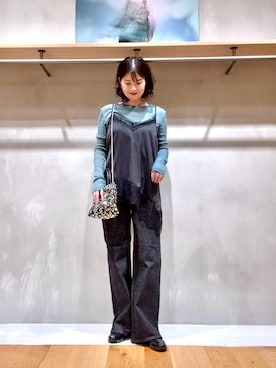 「アイテム（レインシューズ）」を使った、ｶﾅｺさん（レディース・162cm）の秋コーディネート