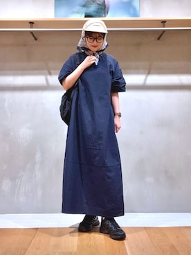 「KBF（ケイビーエフ）のアイテム（帽子）」を使った、ｶﾅｺさん（レディース・162cm）の夏コーディネート