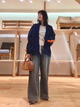「アイテム（その他アウター）」を使った、ｶﾅｺさん（レディース・162cm）の秋コーディネート