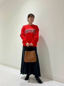 「RODE SKO（ロデスコ）のワンハンドル3WAYバッグ（ハンドバッグ）」を使った、ｶﾅｺさん（レディース・162cm）の秋コーディネート
