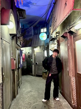 「アイテム（デニムジャケット）」を使った、circle cycle RYOHさん（メンズ・164cm・30代）の秋コーディネート