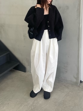 「アイテム（スリッポン）」を使った、ririkaさん（レディース・159cm）の秋コーディネート