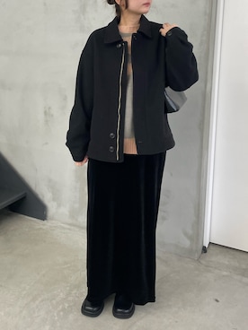 「アイテム（スリッポン）」を使った、ririkaさん（レディース・159cm）の秋コーディネート