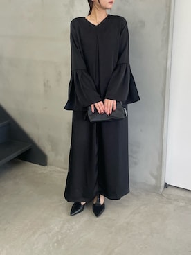 「アイテム（ドレス）」を使った、ririkaさん（レディース・159cm）の秋コーディネート