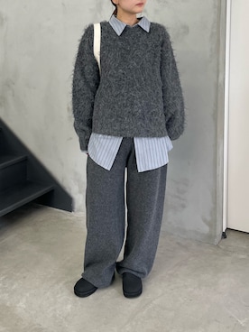 「アイテム（スリッポン）」を使った、ririkaさん（レディース・159cm）の秋コーディネート