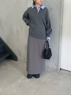 「アイテム（スリッポン）」を使った、ririkaさん（レディース・159cm）の秋コーディネート