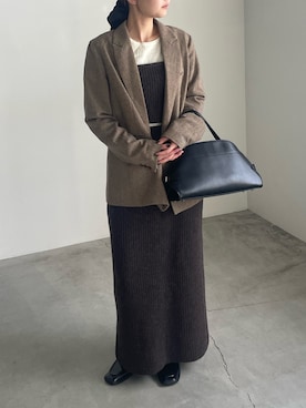 「アイテム（ローファー）」を使った、ririkaさん（レディース・159cm）の秋コーディネート