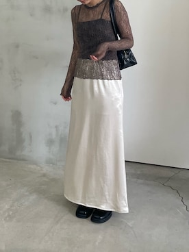 「アイテム（スリッポン）」を使った、ririkaさん（レディース・159cm）の夏コーディネート