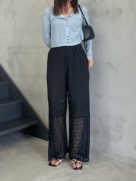 「select MOCA（セレクトモカ）のアイテム（その他パンツ）」を使った、ririkaさん（レディース・159cm）の夏コーディネート