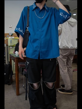 「LAKOLE（ラコレ）のアイテム（トップス）」を使った、haruto_pochaさん（メンズ・166cm）の夏コーディネート