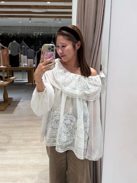 「アイテム（カチューシャ）」を使った、hiyoriさん（レディース・156cm）の秋コーディネート