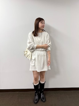 「アイテム（スウェット）」を使った、hiyoriさん（レディース・156cm）の夏コーディネート