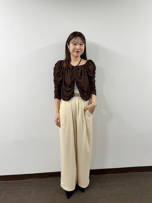 万能インナー/嬉しい6色展開】パット付きショートキャミソール2