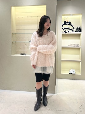 「mystic（ミスティック）のアイテム（ニット/セーター）」を使った、hiyoriさん（レディース・156cm）の秋コーディネート