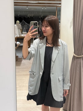 「アイテム（テーラードジャケット）」を使った、hiyoriさん（レディース・156cm）の夏コーディネート