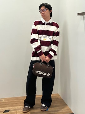 「アイテム（ハンドバッグ）」を使った、HZさん（メンズ・168cm）の秋コーディネート